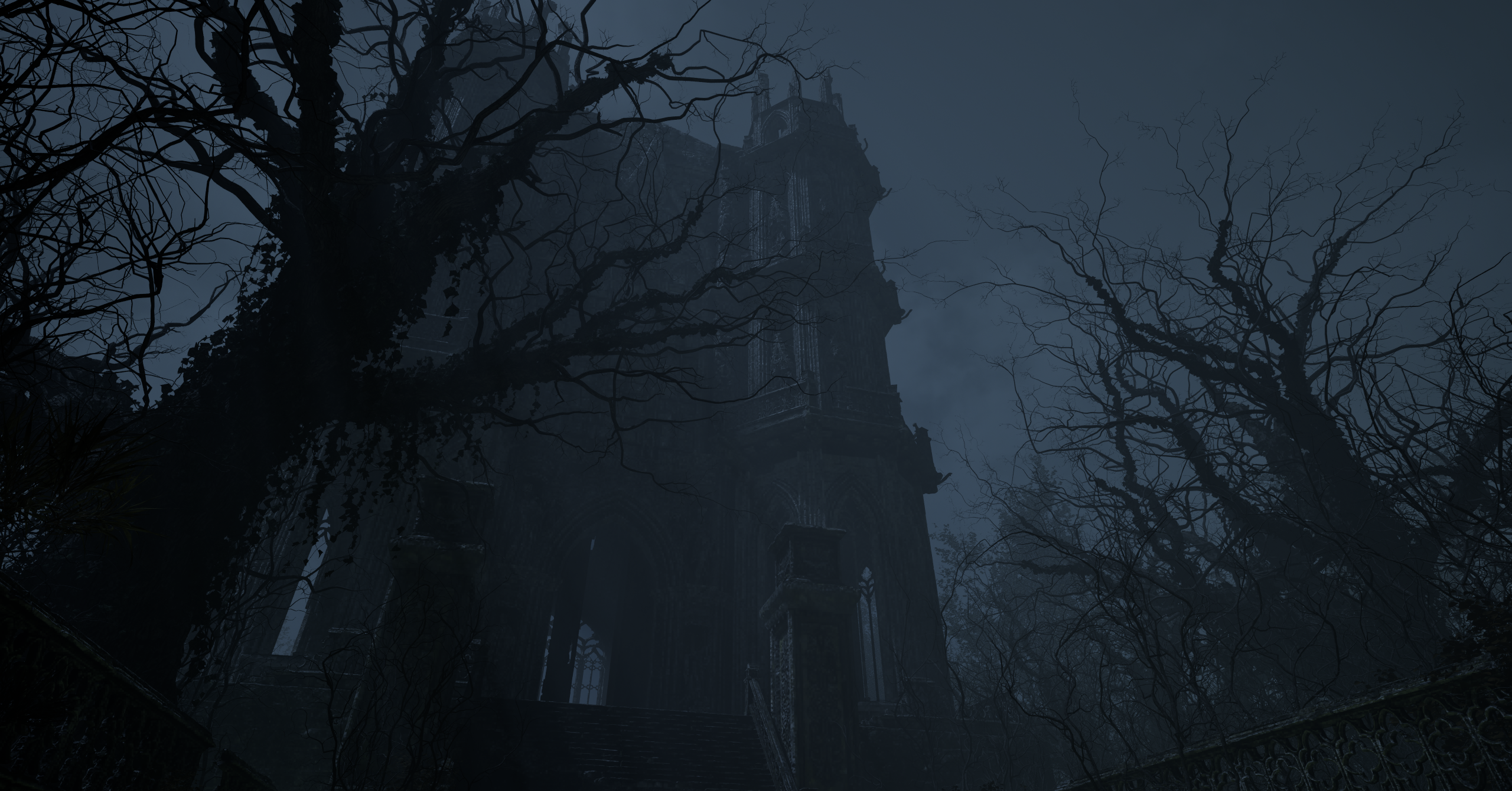 Environment art portfolio showcase - Ruined Cathedral exterior